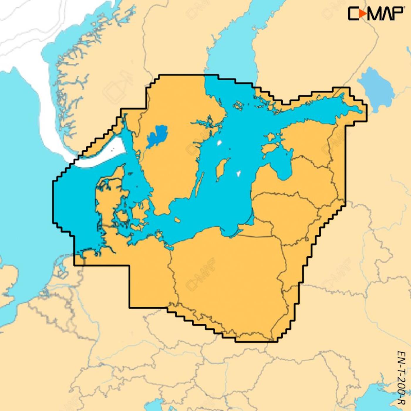 C-MAP Discover X Europe du Nord (Skagerrak et Kattegat, mer Baltique, pays baltes) EN-T-200