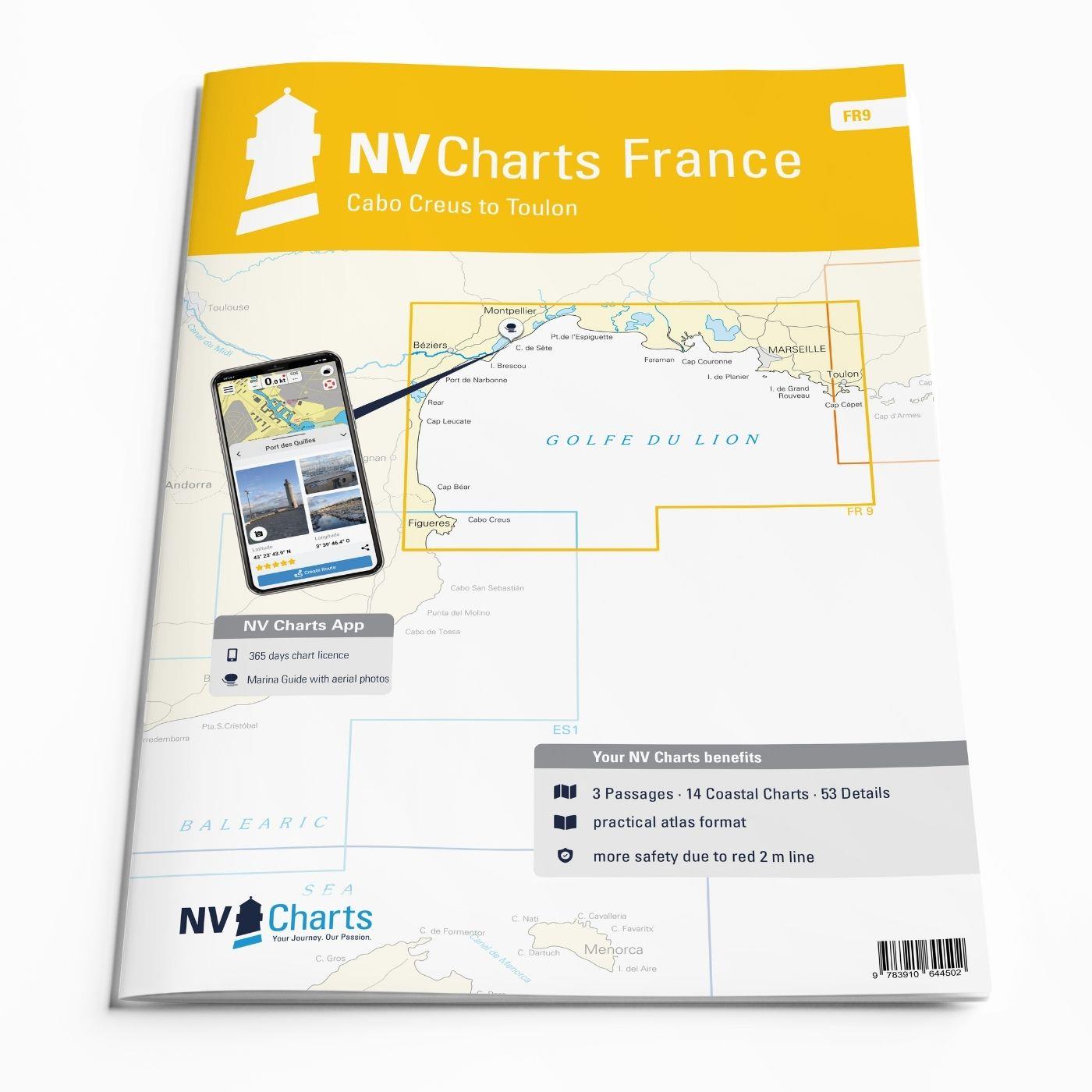 NV Charts France FR9 - Cabo Creus to Toulon