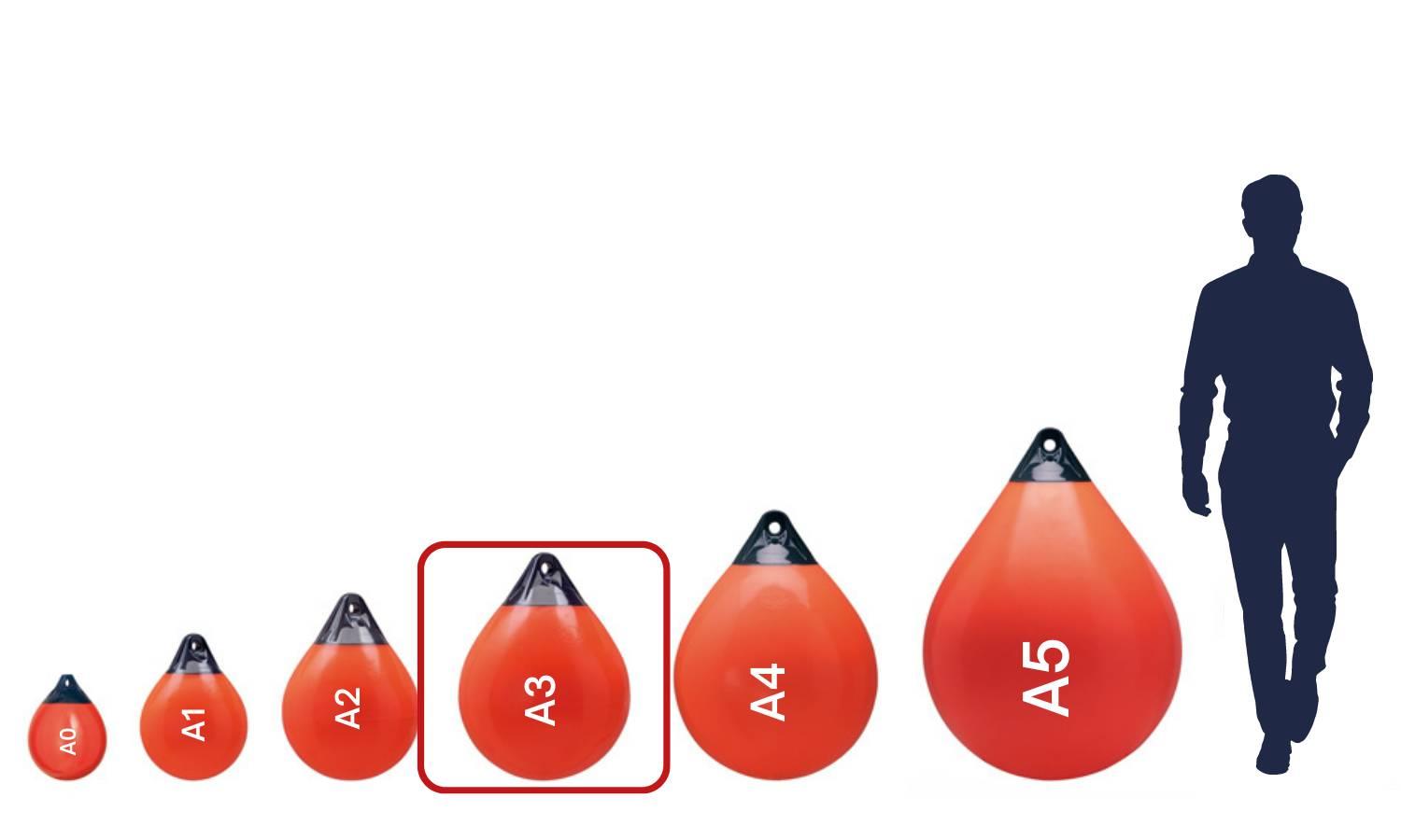 Polyform A3 - Pare-battage sphérique orange