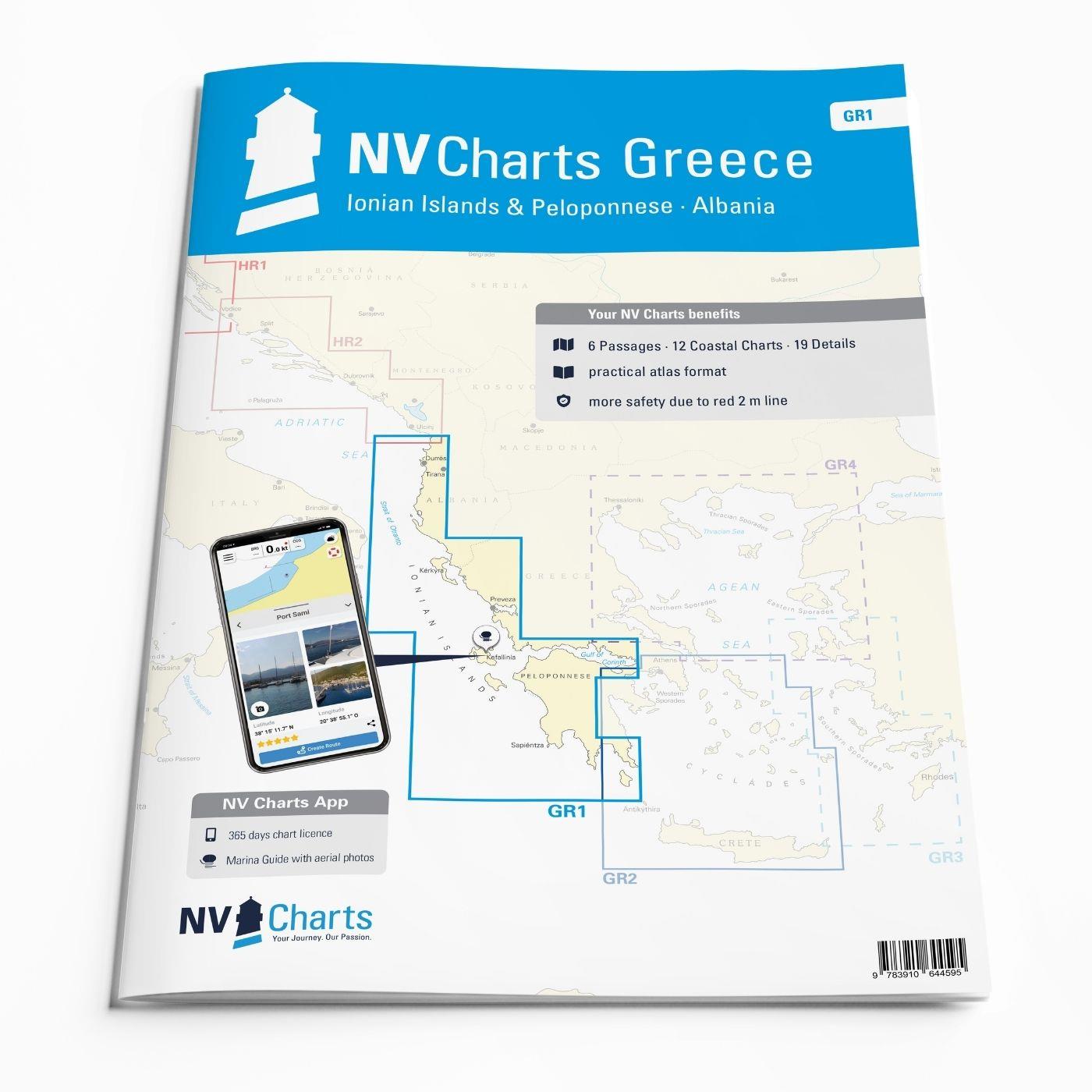 NV Charts Greece GR1 - Ionian Islands & Peloponnese - Albania
