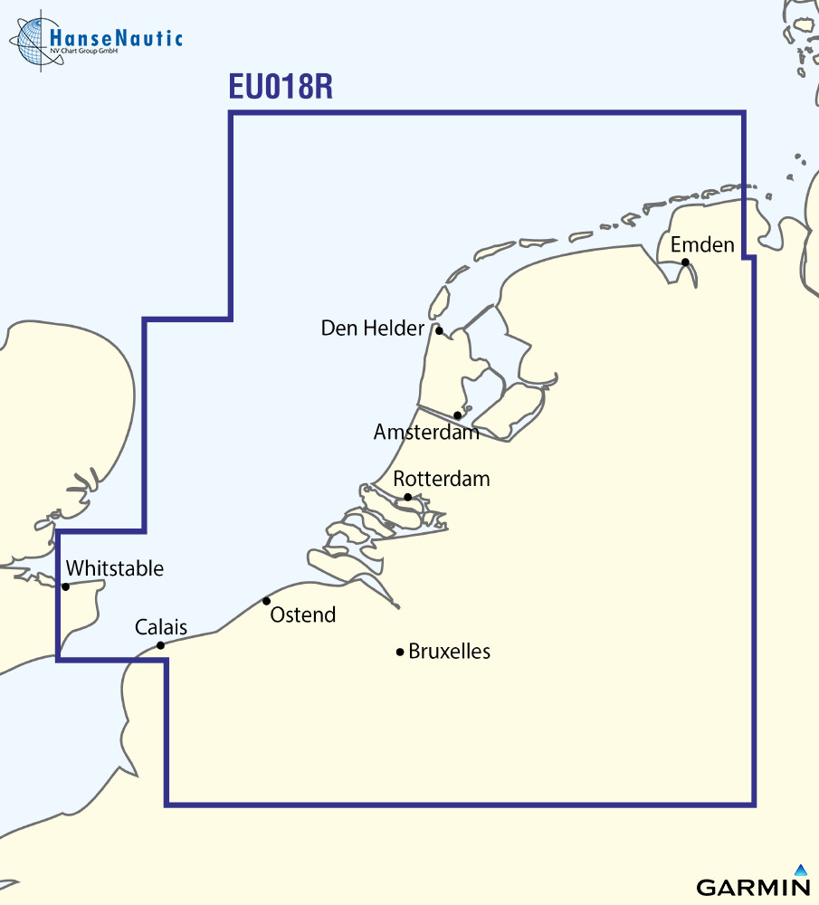 BlueChart Eaux offshore et intérieures du Benelux g3 Vision VEU018R