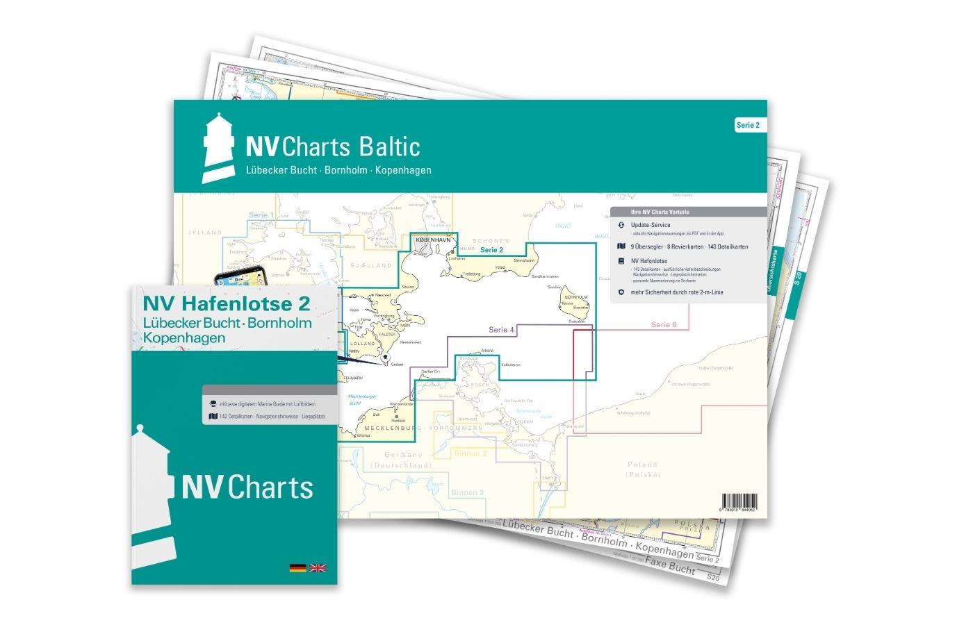 NV Charts Baltic Serie 2 Plano Lübecker Bucht - Bornholm - Kopenhagen