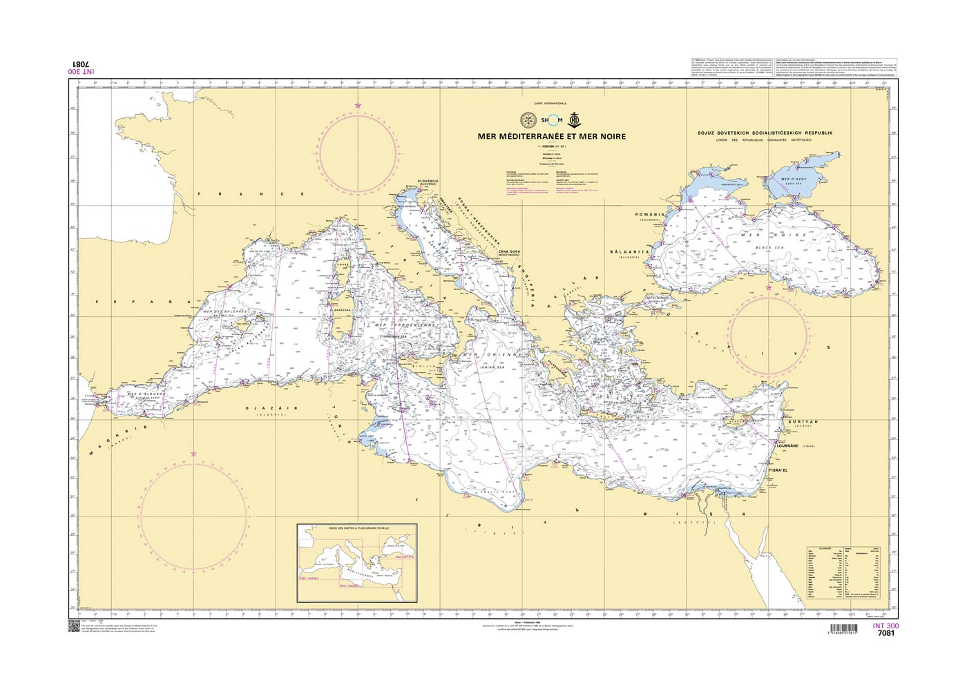 Shom 7081 - INT 300 Mer Méditerranée et Mer Noire