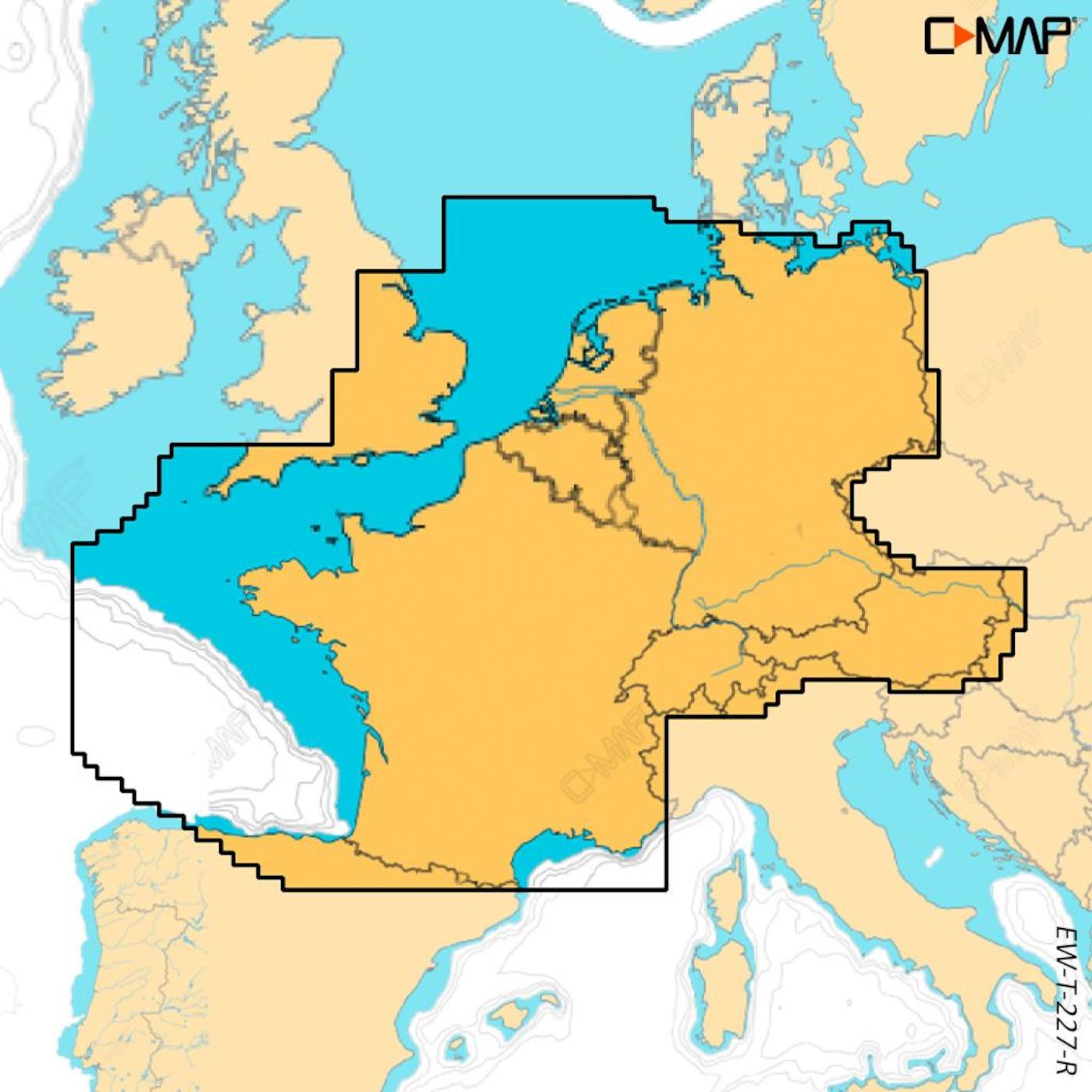 C-MAP Discover X Nord-Ouest de l`Europe EW-T-227