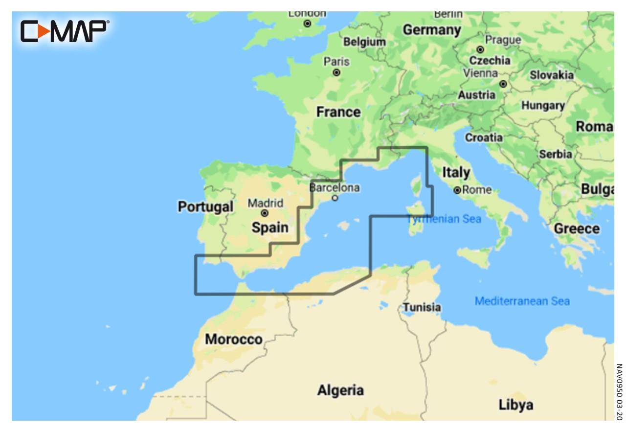 C-MAP Discover Méditerranée occidentale (Espagne, Baléares, France, Corse) EM-Y200