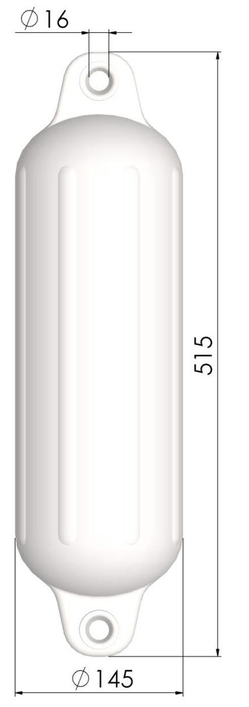 Polyform G3 - Pare-battage long en blanc