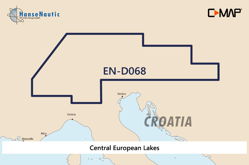 C-MAP 4D MAX+ Wide EN-D068 Rivières d'Europe centrale 