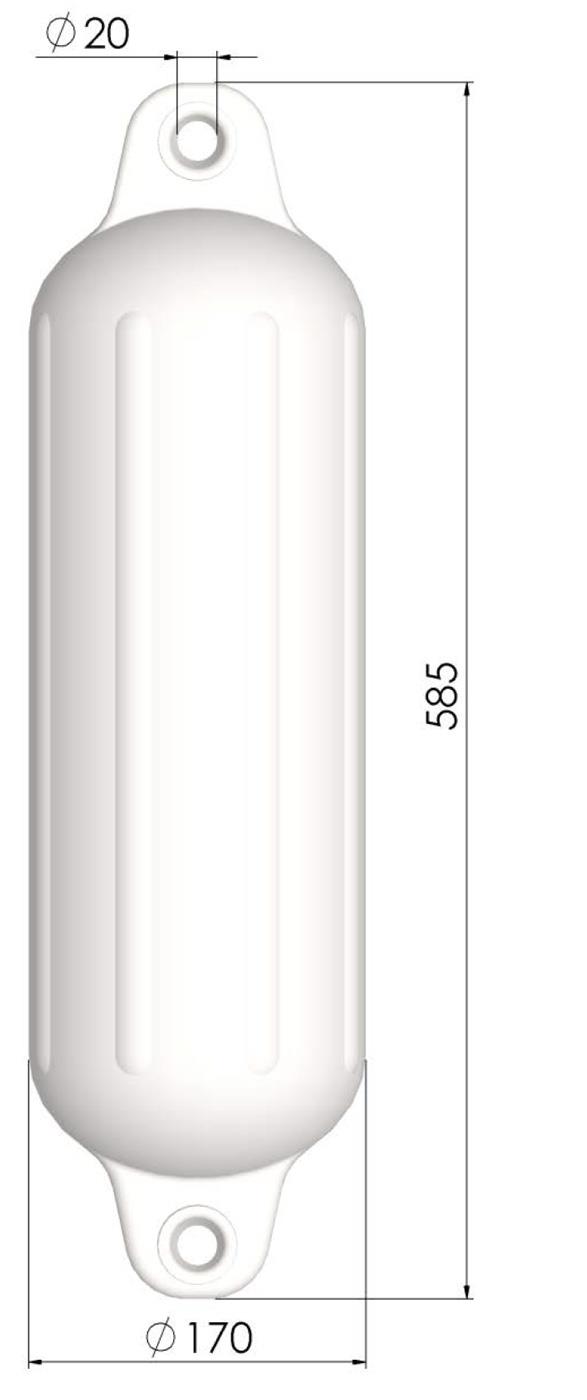 Polyform G4 - Pare-battage long Green Concept en blanc