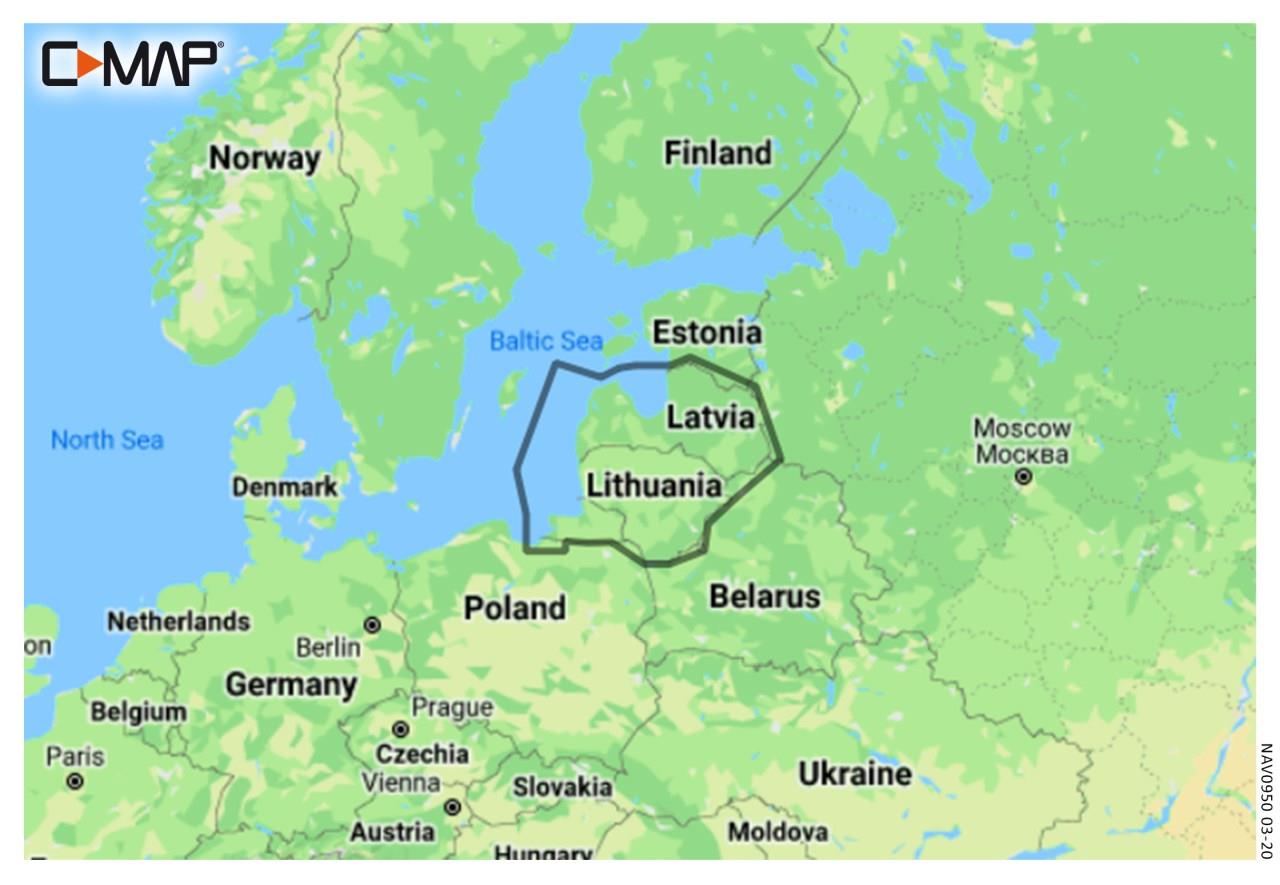 C-MAP Discover Lituanie, Lettonie, Kaliningrad EN-Y213