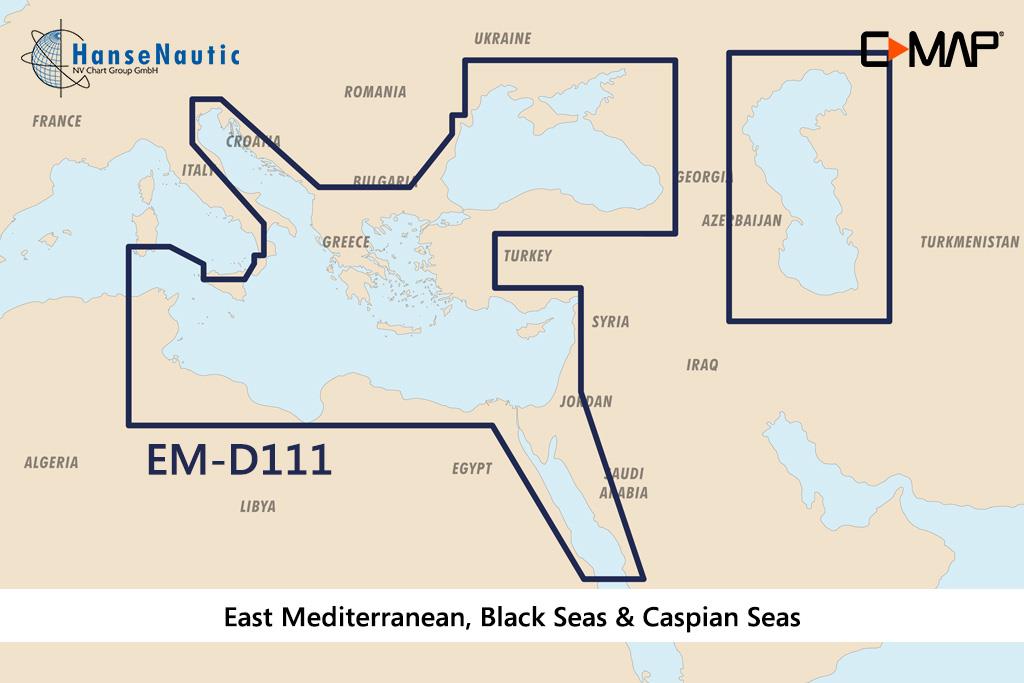 C-MAP 4D MAX+ Wide EM-D111 Méditerranée orientale, Mers Noire et Caspienne