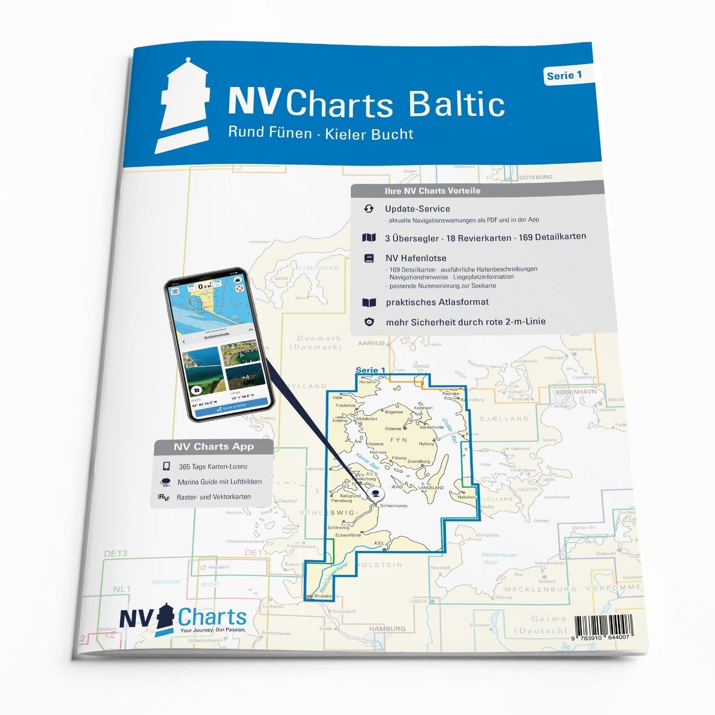 NV Charts Baltic Serie 1 Rund Fünen-Kieler Bucht