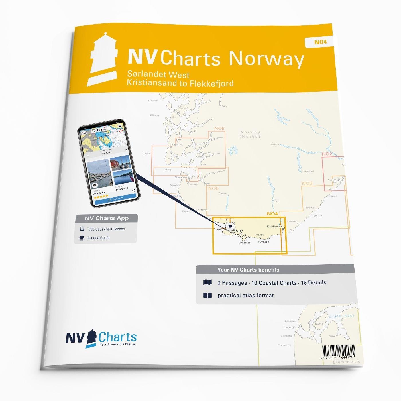 NV Charts Norway NO4 Sørlandet Vest - Flekkefjord til Kristiansand