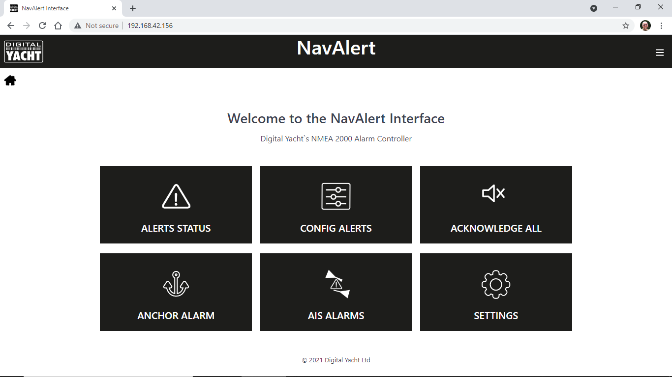 Digital Yacht NAVAlert NMEA 2000 Système de surveillance et d'alarme