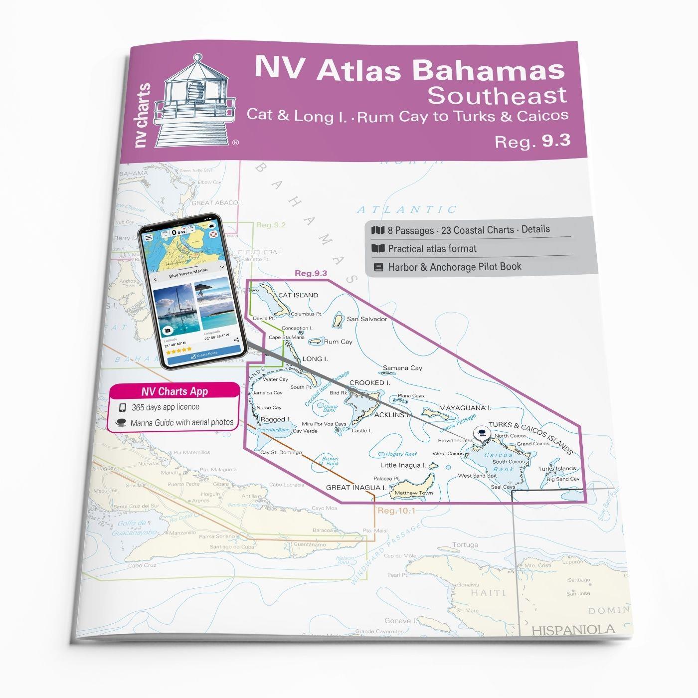 NV Atlas 9.3, Bahamas South East - Cat & Long Island - Rum Cay to Turks & Caicos