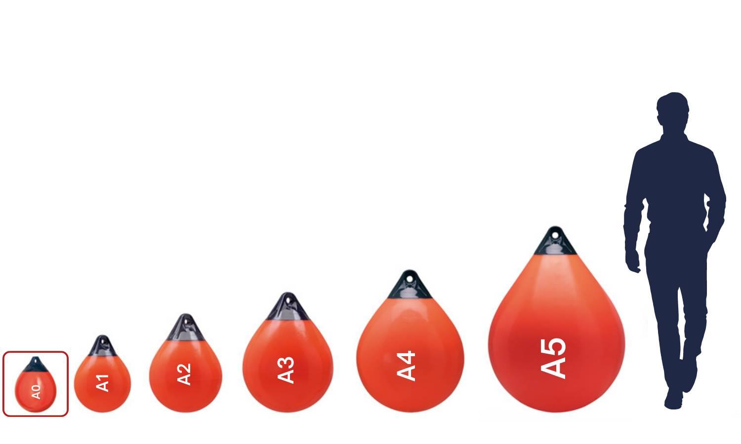 Polyform A0 - Pare-battage sphérique orange