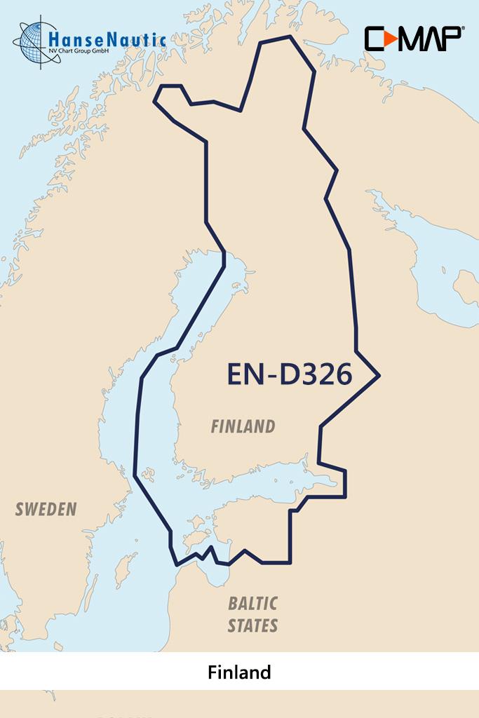 C-MAP 4D MAX+ Wide EN-D326 Côte baltique et lacs finlandais